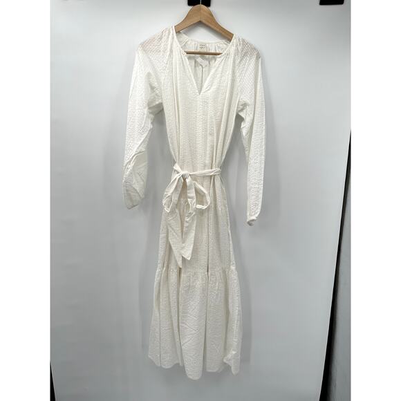 Evereve NWT Josephine Roan + Ryan White Long Sleeve Tie Waist Dress // XS - Picture 5 of 12